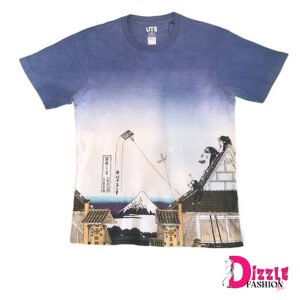 Dizzle - Kaos Pria Lengan Pendek Hokusai Blue